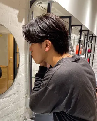 ミディアム メンズ メンズカット 田形清流のヘアスタイル