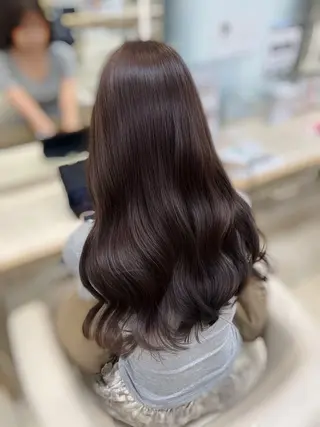 ロング カラー 透明感ワンカラー🎀 レイヤー/AOのヘアスタイル