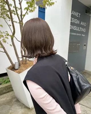 ショート カラー オリーブ/縮毛♡ Natsuno🩰のヘアスタイル