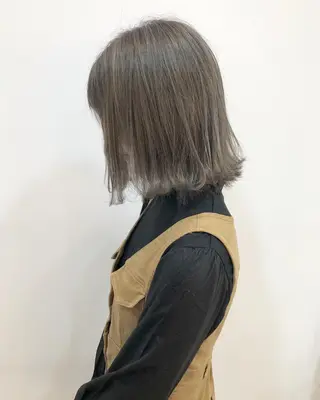 ミディアム カラー 横浜ブリーチムラ直し ハイトーン/ブリーチのヘアスタイル