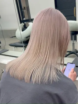 セミロング 🌙透明感カラー ×カット リナ🌙のヘアスタイル