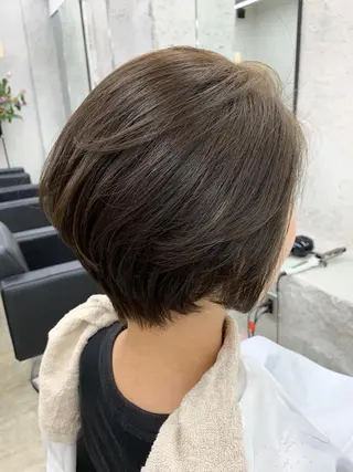 ショート カラー パーマ LANDSグループ ヘア&アイサロンのヘアスタイル