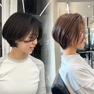 ショート AHNKISM所属・トレンド🌷 ボブ　パーマ🩰のヘアスタイル