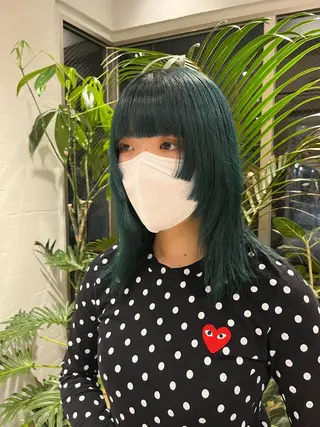 ミディアム カラー 🦖ミニボブ/ボブ /MOEKA🦕のヘアスタイル