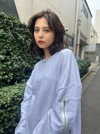 ミディアム AI TOKYO　S所属・mizuki 【韓国レイヤー】のヘアスタイル