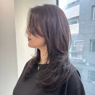 ミディアム カラー 🫧レイヤーカット/ 韓国ヘア🫧辻優也のヘアスタイル