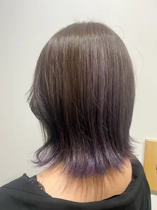 ミディアム カラー 艶カラー推し! なかはらあかりのヘアスタイル