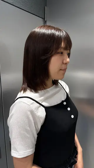 ショート カラー せな立川レディース メンズカットモデルのヘアスタイル