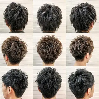 ショート カラー パーマ メンズ 看板犬がお出迎え◎ 初めてでも安心◎のヘアスタイル