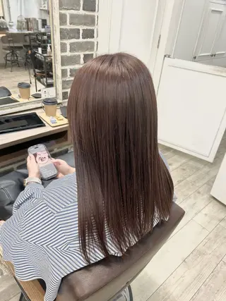 ロング カラー 林 美佑のヘアスタイル