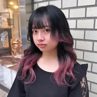 セミロング カラー デザインカラー 🥨HAZUKiのヘアスタイル