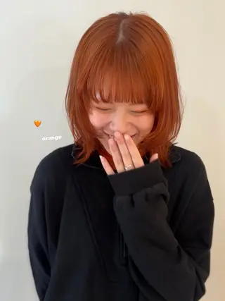 ミディアム カラー 暖色カラー/レイヤー 🌙 オノユリカのヘアスタイル