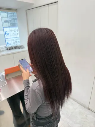 ロング カラー 中韓レイヤー/ ブラウン🤎はやとのヘアスタイル