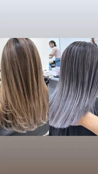 セミロング カラー ヘアアレンジ 久米 治仁のヘアスタイル