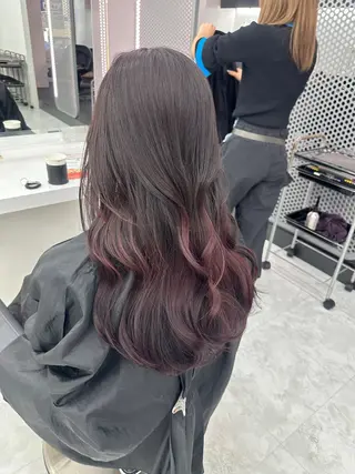 ロング カラー パーマ ヘアアレンジ メンズ キッズ ♥️韓国ヘア レイヤー♥️ゆりのヘアスタイル