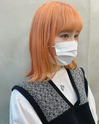 ショート カラー スパイラルパーマ 🌐hina⭐️のヘアスタイル