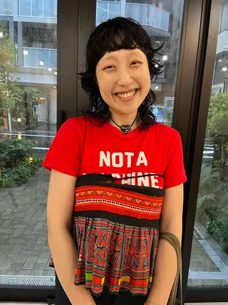 ミディアム パーマ NOUN所属・eri kinjoのヘアスタイル