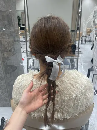 セミロング バレイヤージュ/ヘア アレンジ/shionのヘアスタイル