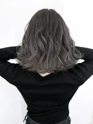 ミディアム カラー 👑圧倒的カラー👑 佐々木祐希のヘアスタイル