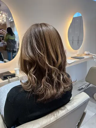 セミロング カラー レイヤー/透明感/髪 質改善/メンズ/佐藤のヘアスタイル