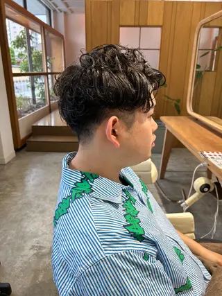 ショート パーマ メンズ fulam所属・佐藤悠生/郡山 メンズパーマ.カットのヘアスタイル