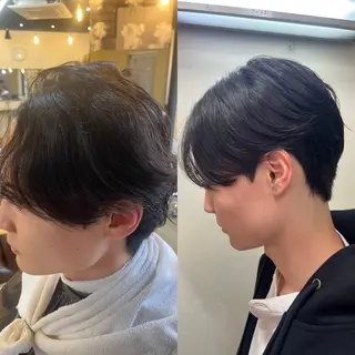 ショート パーマ メンズ 韓国風メンズ/毛流れ ヘアなら須田龍世のヘアスタイル