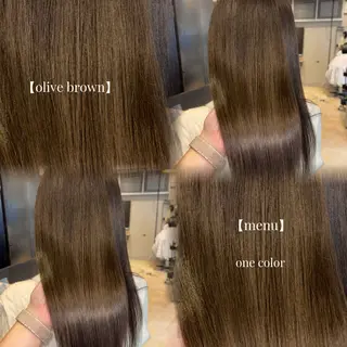 カラー こまつばらみお/レイ ヤー/ダブルカラーのヘアスタイル