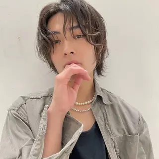 ミディアム カラー メンズ CLUTCH天王寺 西藤遥河のヘアスタイル