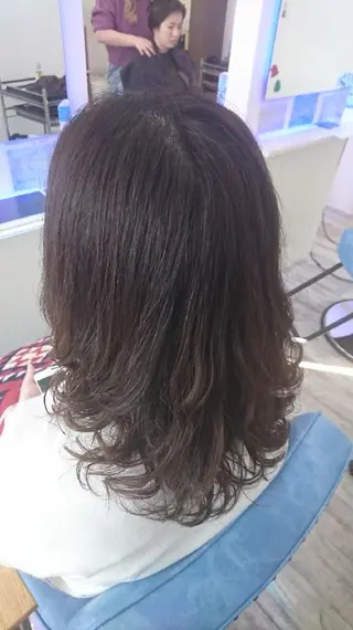 ロング カラー パーマ 中嶌 健一のヘアスタイル
