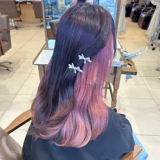 セミロング カラー 大柴 彩花のヘアスタイル