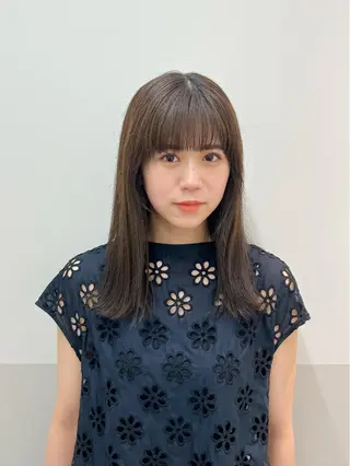 ミディアム SALOWIN川崎所属・似合わせレイヤー/ 美髪縮毛矯正/ミナエのヘアスタイル