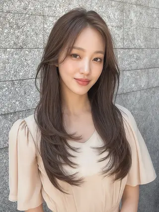 ロング 髪質改善縮毛矯正🫧 村上蒼生のヘアスタイル