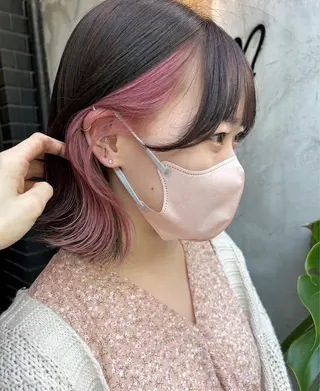 ミディアム カラー 韓国風レイヤーカット 🍒サンジキ アカリのヘアスタイル