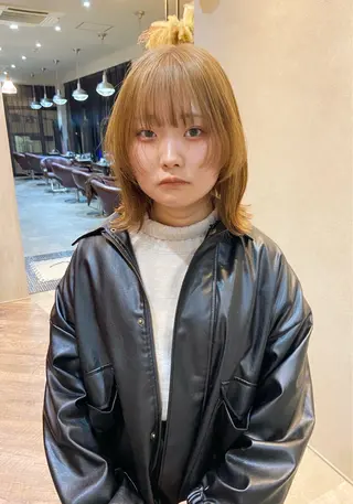 ショート カラー デザインパーマ 藤田和樹のヘアスタイル