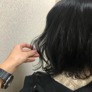 ミディアム カラー 水野 雪 /パーマ/暖色カラーのヘアスタイル