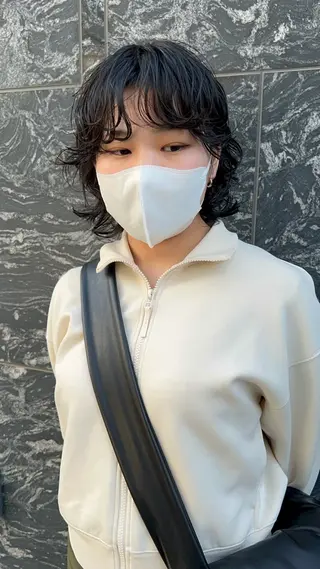 ショート パーマ 樋野 亮のヘアスタイル