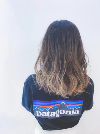 セミロング カラー Uni.所属・地毛風ストレート/ 髪質改善/榎本流行のヘアスタイル