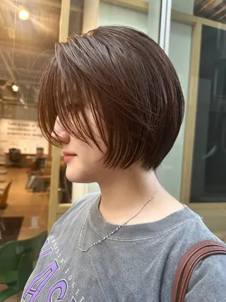 ショート カラー ボブ/レイヤー/ケア パーマ/リュウタのヘアスタイル