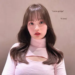 セミロング カラー ミディアムヘア Chifumiのヘアスタイル