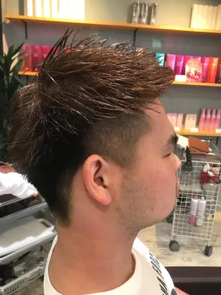 ショート カラー パーマ ヘアアレンジ メンズ キッズ ネイル マツエク・マツパ MODEK's西宮店 マネージャー神道有基のヘアスタイル