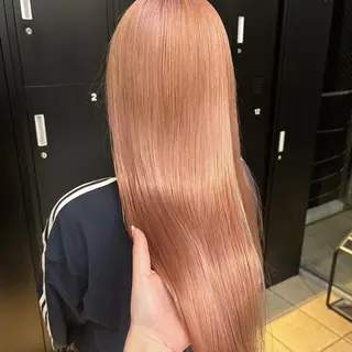 カラー セミロング ハイトーン😺艶 ✨ブリーチ✨透明感のヘアスタイル