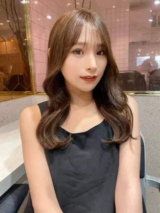 セミロング カラー 韓国ヘア🤍顔周り/ 髪質改善✨/林遼一郎のヘアスタイル