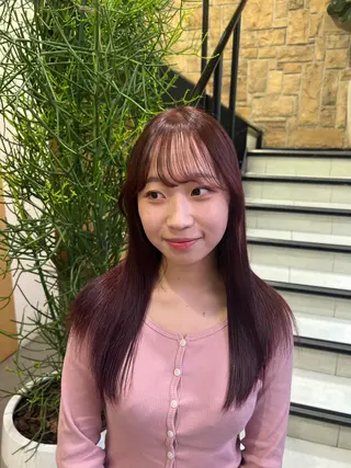 ミディアム 暖色ｶﾗｰ/ﾚｲﾔｰ ｶｯﾄ/Yunaのヘアスタイル