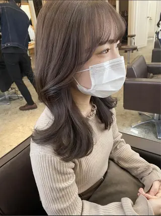 ミディアム 縮毛矯正×髪質改善 小笠原大樹のヘアスタイル