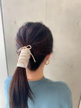 ミディアム ヘアアレンジ 髪質改善/縮毛矯正 ツヤ髪🩷さつきのヘアスタイル