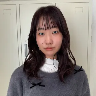 セミロング カラー 村田 茉優のヘアスタイル