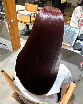 ロング カラー 小木曽 里華のヘアスタイル