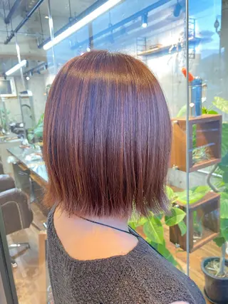 ミディアム カラー 暖色系カラー まおのヘアスタイル
