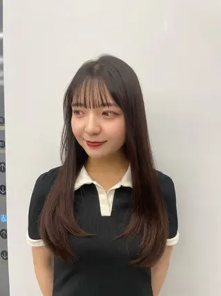 ロング カラー ogata ayumiのヘアスタイル