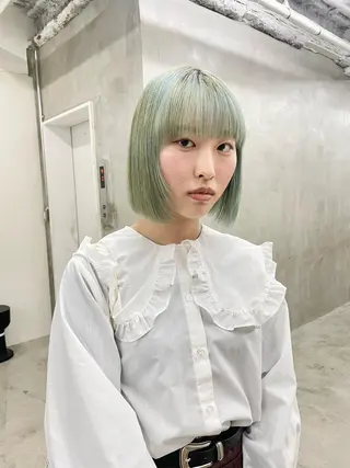 ミディアム カラー パーマ ヘアアレンジ メンズ ハイトーン/レイヤー 🌸さくらのヘアスタイル